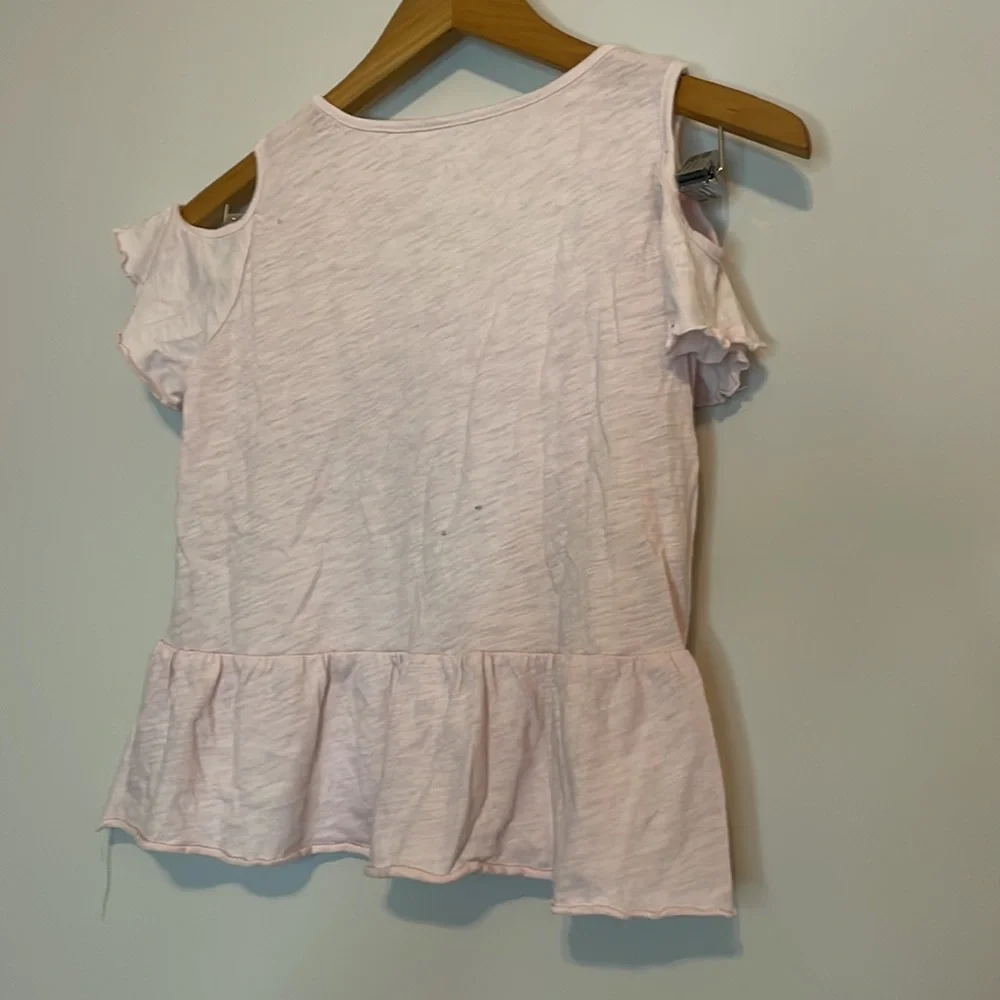 Epic Threads Reversible Sequin Butterfly Cold Shoulder Pink Shirt Sz XL